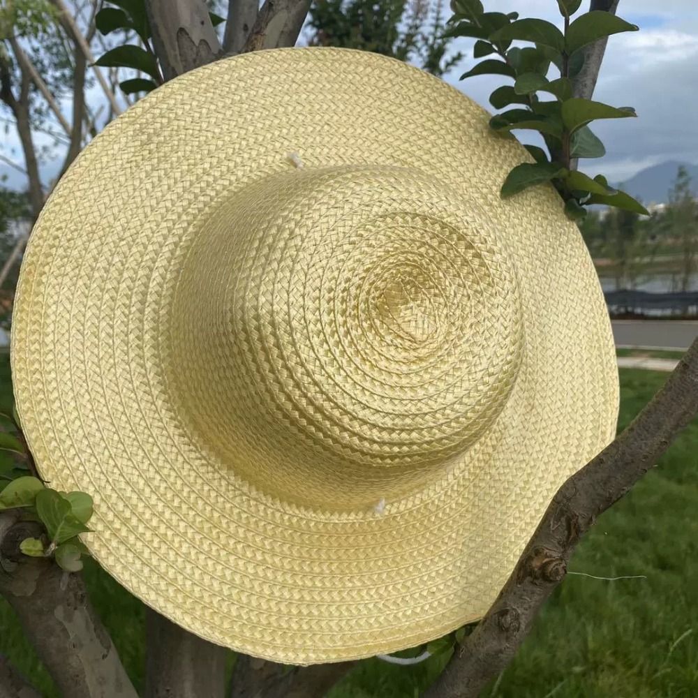 Summer Wide Brim Straw Hat wit - Bucket Hat Straw 评论和价格